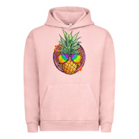 Pigment Salmon pineapple and glasses Urban Hoodie - JahusDesignShop