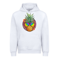 White pineapple and glasses Urban Hoodie - JahusDesignShop