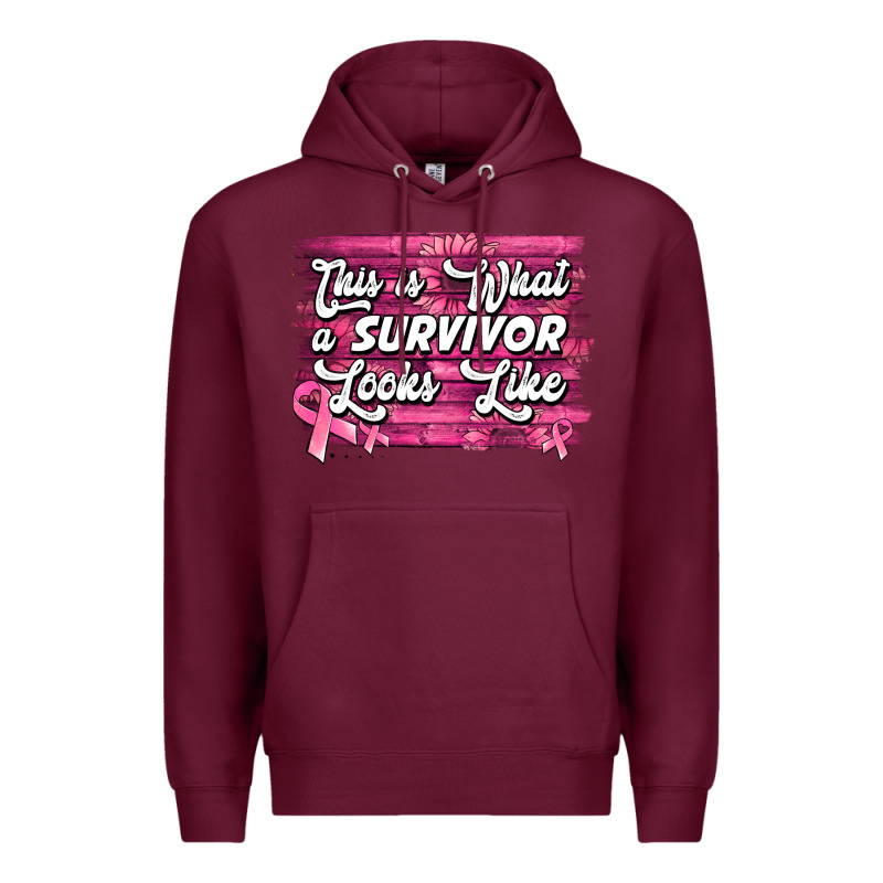 This Is What A Survivor Looks Like Breast Cancer Awareness Premium Hoodie by Jasminsmagicworld | Teevron