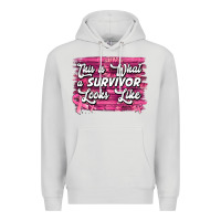 Dove Grey this is what a survivor looks like breast cancer awareness Premium Hoodie - Jasminsmagicworld