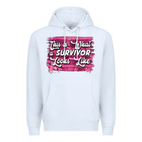 White this is what a survivor looks like breast cancer awareness Premium Hoodie - Jasminsmagicworld