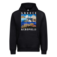 Black greece acropolis famous sights gallery traveler souvenir t shirt Urban Hoodie - baoMotion