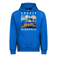 Cobalt greece acropolis famous sights gallery traveler souvenir t shirt Urban Hoodie - baoMotion