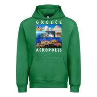 Emerald greece acropolis famous sights gallery traveler souvenir t shirt Urban Hoodie - baoMotion