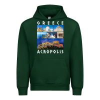 Forest Green greece acropolis famous sights gallery traveler souvenir t shirt Urban Hoodie - baoMotion