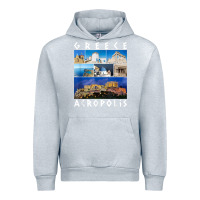 Heather Grey greece acropolis famous sights gallery traveler souvenir t shirt Urban Hoodie - baoMotion
