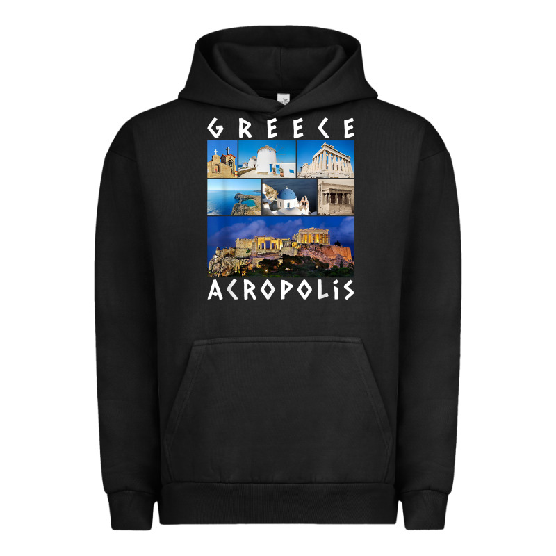 Greece Acropolis Famous Sights Gallery Traveler Souvenir T Shirt Urban Hoodie by baoMotion | Teevron