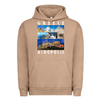 Pigment Burro greece acropolis famous sights gallery traveler souvenir t shirt Urban Hoodie - baoMotion
