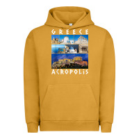 Pigment Peanut Butter greece acropolis famous sights gallery traveler souvenir t shirt Urban Hoodie - baoMotion