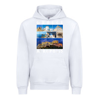 White greece acropolis famous sights gallery traveler souvenir t shirt Urban Hoodie - baoMotion