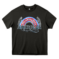 Asphalt American rainbow Heavy Core Tee - HowdyJamesFarm