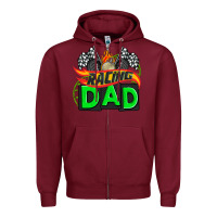 Burgundy racing dad with racing  equipment Zipper Hoodie - AdoDesignShop