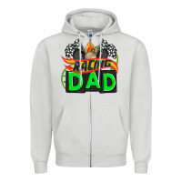 Dove Grey racing dad with racing  equipment Zipper Hoodie - AdoDesignShop