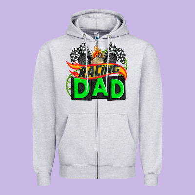 Racing Dad With Racing  Equipment Zipper Hoodie Designed By Adodesignshop