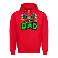 Red racing dad with racing  equipment Zipper Hoodie - AdoDesignShop