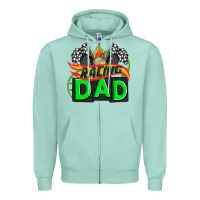 Seafoam racing dad with racing  equipment Zipper Hoodie - AdoDesignShop