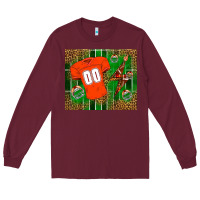 Burgundy american football uniform mouse pad Long Sleeve Tee - BundleAndBundleShop