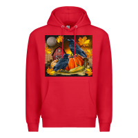 Red Fall Crow Premium Hoodie - LillyAllenDesigns