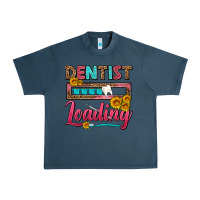 Midnight Navy Dentist Loading With Coffee Mug Urban Heavy Tee - FaDigitalArtStudio