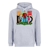 Heather Grey a sons first hero a daughters first love Heavyweight Hoodie - JahusDesignShop