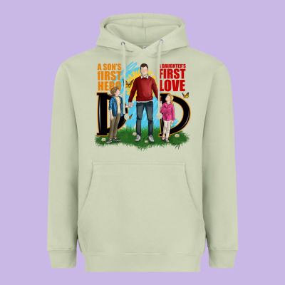 A Sons First Hero A Daughters First Love Heavyweight Hoodie Designed By Jahusdesignshop