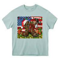 Arona Army Veteran Boots Christmas Tumbler 4th of july Heavy Core Tee - HowdyJamesFarm