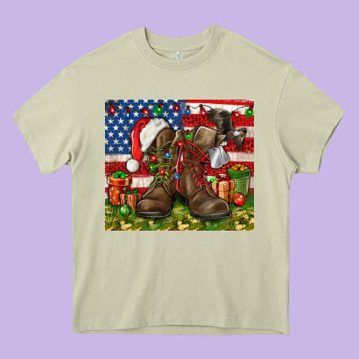 Army Veteran Boots Christmas Tumbler 4th Of July Heavy Core Tee Designed By Howdyjamesfarm