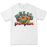White hello pumpkin Premium Tee - CowGirlArtShop