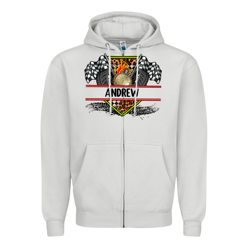 Custom Name Race Flag And Race Equipment Zipper Hoodie by AdoDesignShop | Teevron