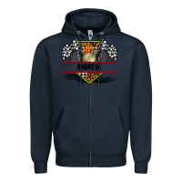 Navy custom name race flag and race equipment Zipper Hoodie - AdoDesignShop