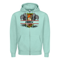 Seafoam custom name race flag and race equipment Zipper Hoodie - AdoDesignShop