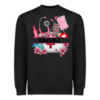 Black costom name nurse hat and elements Heavyweight Sweatshirt - AdoDesignShop