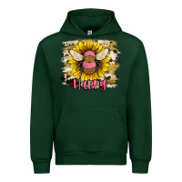 Forest Green bee happy Urban Hoodie - JahusDesignShop