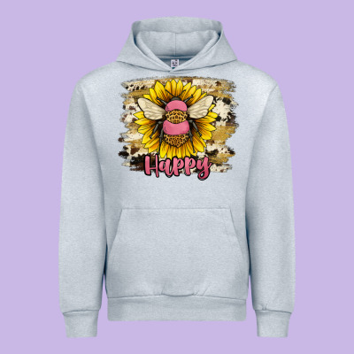 Bee Happy Urban Hoodie Designed By Jahusdesignshop
