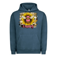 Pigment Midnight Navy bee happy Urban Hoodie - JahusDesignShop