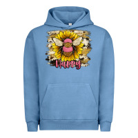 Pigment Pebble Blue bee happy Urban Hoodie - JahusDesignShop