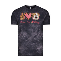 Cloud Black Peace Love Bulldog Vintage Tee - Jasminsmagicworld