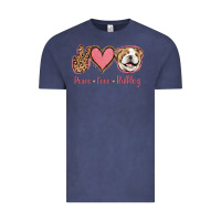 Peace Love Bulldog Vintage Tee | Teevron
