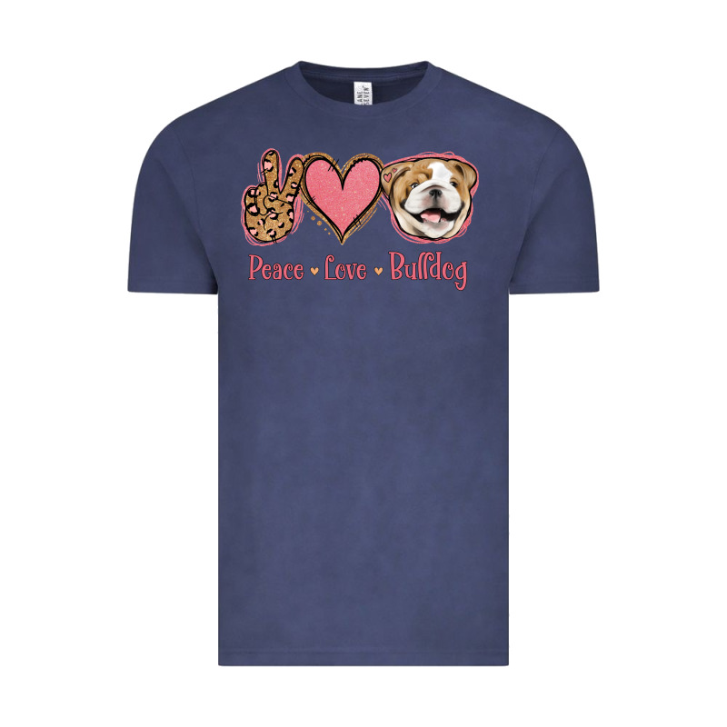 Peace Love Bulldog Vintage Tee by Jasminsmagicworld | Teevron