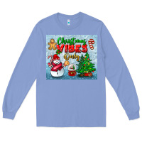 Colony Blue christmas vibes only tumbler Long Sleeve Tee - BundleAndBundleShop