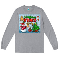 Heather Grey christmas vibes only tumbler Long Sleeve Tee - BundleAndBundleShop