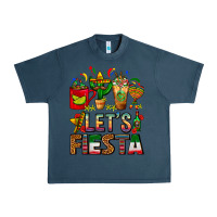 Midnight Navy Let's Fiesta Mexico Coffee Cups With Cactus Urban Heavy Tee - FaDigitalArtStudio