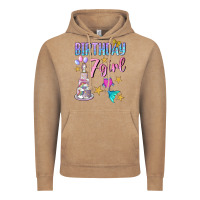 Vintage Coffee birthday girl 7 Vintage Hoodie - BundleAndBundleShop