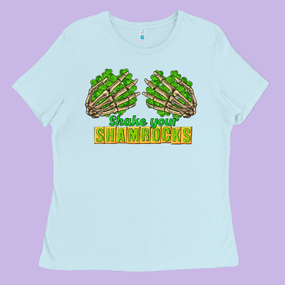 Shake Your Shamrocks St. Patrick's Day Ladies Tee Designed By Cowgirlartshop