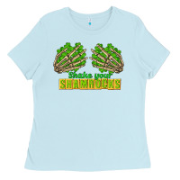 Baby Blue Shake Your Shamrocks St. Patrick's Day Ladies Tee - CowGirlArtShop