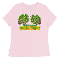 Bubblegum Pink Shake Your Shamrocks St. Patrick's Day Ladies Tee - CowGirlArtShop