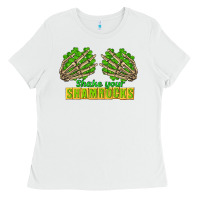White Shake Your Shamrocks St. Patrick's Day Ladies Tee - CowGirlArtShop