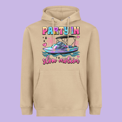 Party In Slow Motion Heavyweight Hoodie Designed By Jahusdesignshop