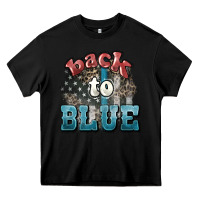 Black Back to blue 4th of july Heavy Core Tee - HowdyJamesFarm