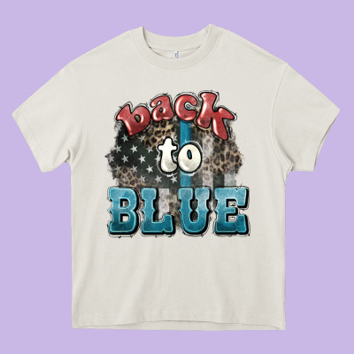 Back To Blue 4th Of July Heavy Core Tee Designed By Howdyjamesfarm